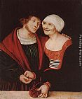 Luca Paintings - Amorous Old Woman and Young Man by Lucas Cranach the Elder